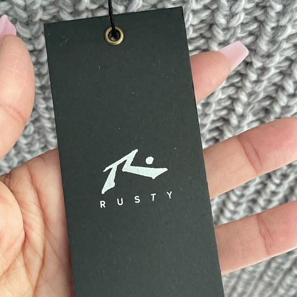 RUSTY CHUNKY  GRAY SWEATER GRAY SIZE S - Picture 5 of 7